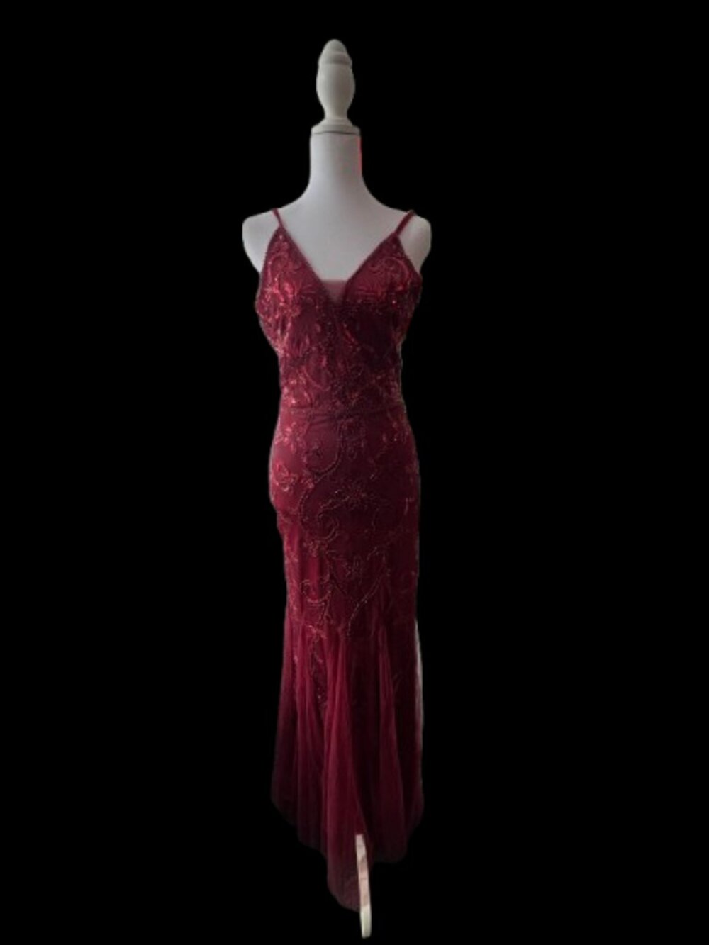 Red Paul Rekhi Prom Dress